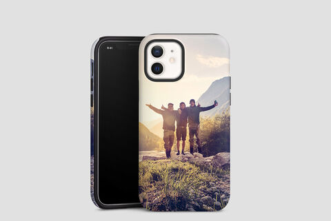 photo of two woman printed onto a tough phone case