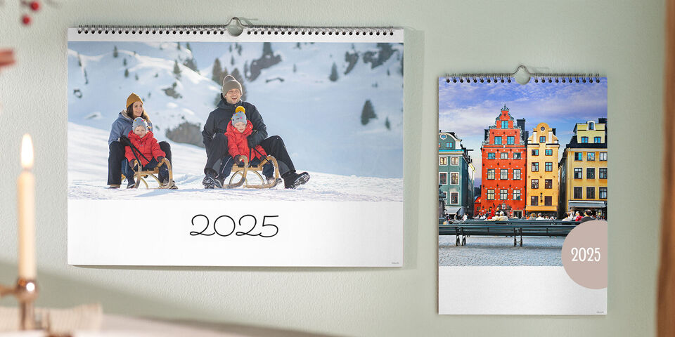 large photo wall calendars personalised with a landscape image